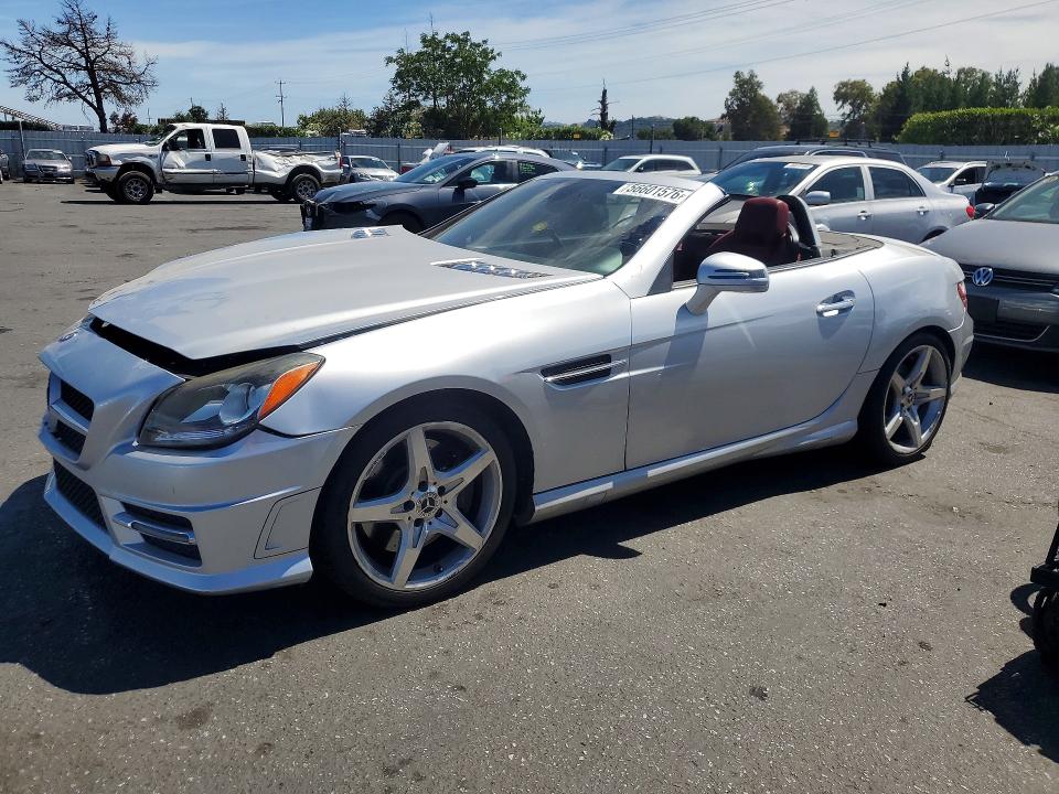 2016 Mercedes-benz Slk-class VIN WDDPK3JA4GF123010 COPART salvage auction — FRONT END, Ca - Salvage Certificate, sold $1,850 on 2026-07-09 (photo 1)