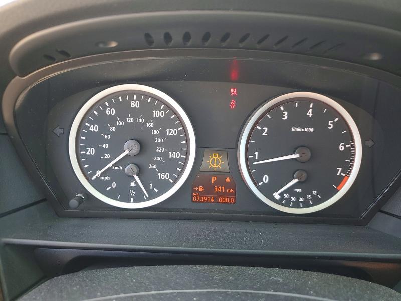 2007 BMW 5 series VIN WBANE73507CM53130 COPART salvage auction — REAR END, Ca - Salvage Certificate, sold $1,200 on 2026-07-13 (photo 9)