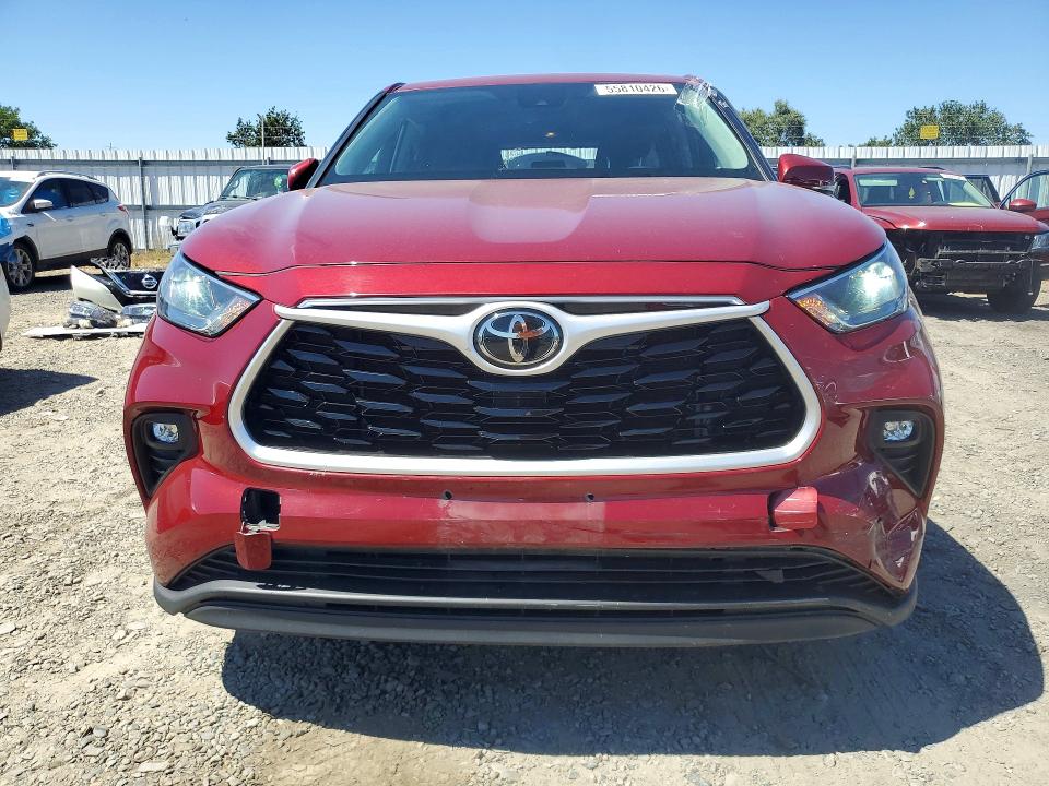 2022 Toyota Highlander VIN 5TDZZRAH4NS556662 COPART salvage auction — SIDE, CA - SALVAGE CERTIFICATE, sold $8,500 on 2026-07-21 (photo 5)