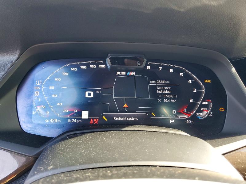 2022 BMW VIN 5UXCR6C09N9M22044 COPART salvage auction — FRONT END, Ny - Mv-907A Salvage Certificate, sold $33,000 on 2026-07-23 (photo 9)