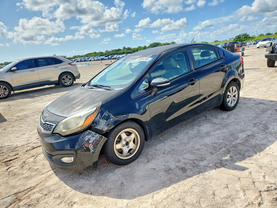 2014 Kia Rio VIN KNADN4A39E6396692 COPART salvage auction — FRONT END, Fl - Certificate Of Title, sold $450 on 2026-07-09 (photo 1)