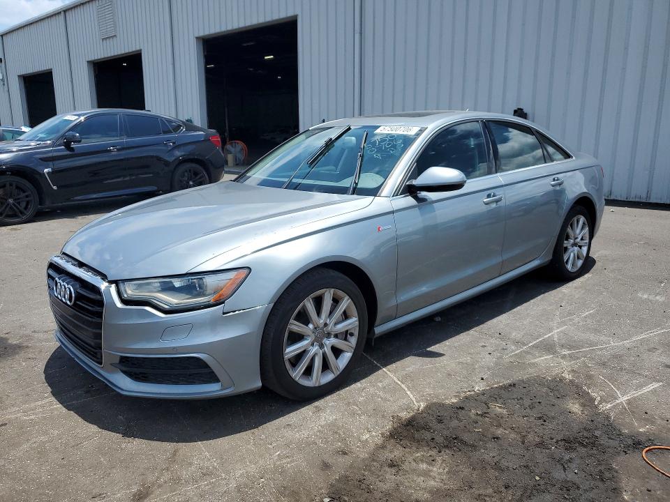 2013 Audi A6 VIN WAUHGAFC4DN041968 COPART salvage auction — FRONT END, Fl - Cert Of Title Slvg Rebuildable, sold $750 on 2026-07-06 (photo 1)