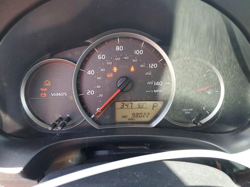 2014 Toyota Yaris VIN VNKKTUD3XEA000365 COPART salvage auction — FRONT END, Tx - Salvage Vehicle Title, sold $1,800 on 2026-07-07 (photo 9)