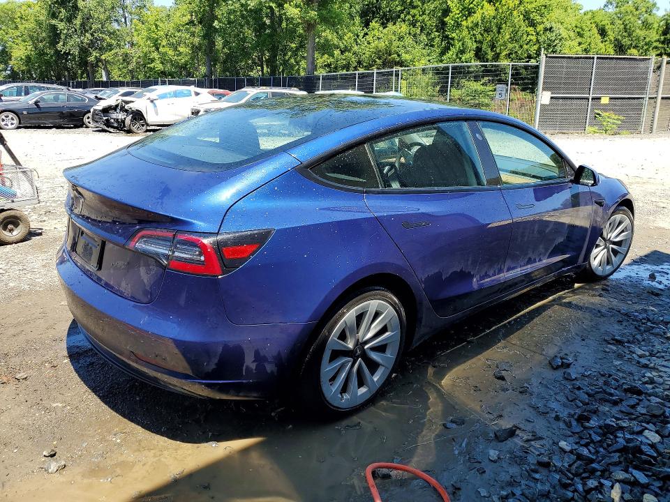 2022 Tesla Model 3 VIN 5YJ3E1EA1NF370131 COPART salvage auction — SIDE, Ny - Certificate Of Title, sold $14,200 on 2026-07-13 (photo 3)