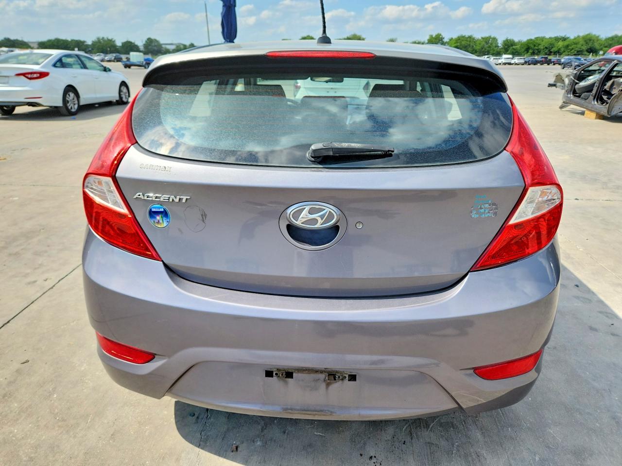 2014 Hyundai Accent VIN KMHCU5AE3EU197475 COPART salvage auction — Front End, TX - SALVAGE VEHICLE TITLE, sold $1,400 on 2026-07-09 (photo 6)