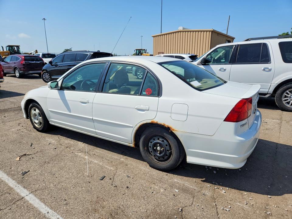 2005 Honda Civic hybrid VIN JHMES96615S013091 COPART salvage auction — ROOF, OH - CERT OF TITLE-REBUILT SALVAGE, sold $125 on 2026-07-24 (photo 2)
