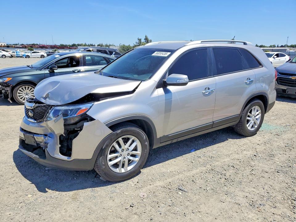 2014 Kia Sorento VIN 5XYKT3A63EG478645 COPART salvage auction — FRONT END, Ca - Salvage Certificate, sold $550 on 2026-07-09 (photo 1)