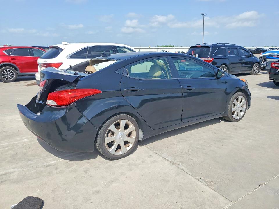 2011 Hyundai Elantra VIN KMHDH4AE1BU138827 COPART salvage auction — REAR END, Tx - Bonded Nonrepairable, sold $425 on 2026-07-16 (photo 3)