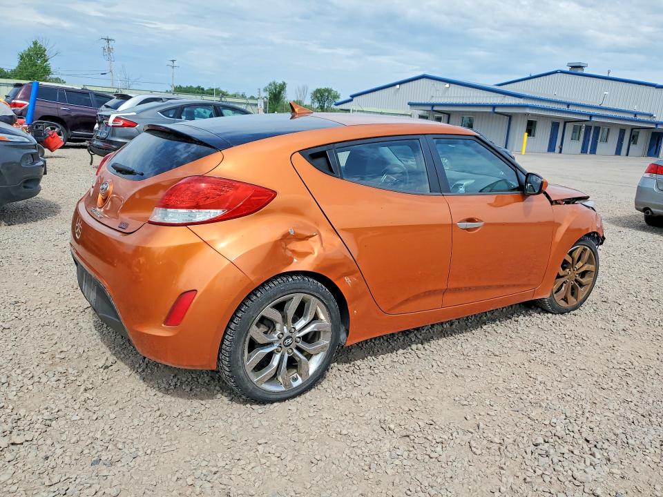 2015 Hyundai Veloster VIN KMHTC6AD5FU222930 COPART salvage auction — FRONT END, Ny - Mv-907A Salvage Certificate, sold $675 on 2026-07-27 (photo 3)
