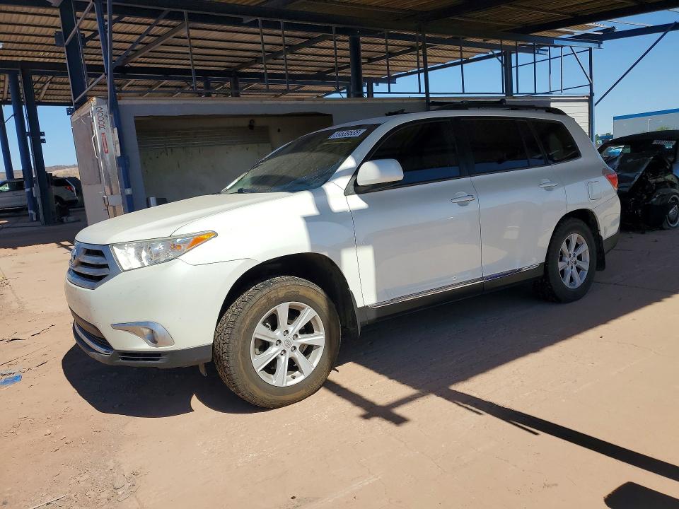 2013 Toyota Highlander VIN 5TDZK3EH9DS128855 COPART salvage auction — REAR END, Az - Cert Of Title - Salvage, sold $1,200 on 2026-07-28 (photo 1)