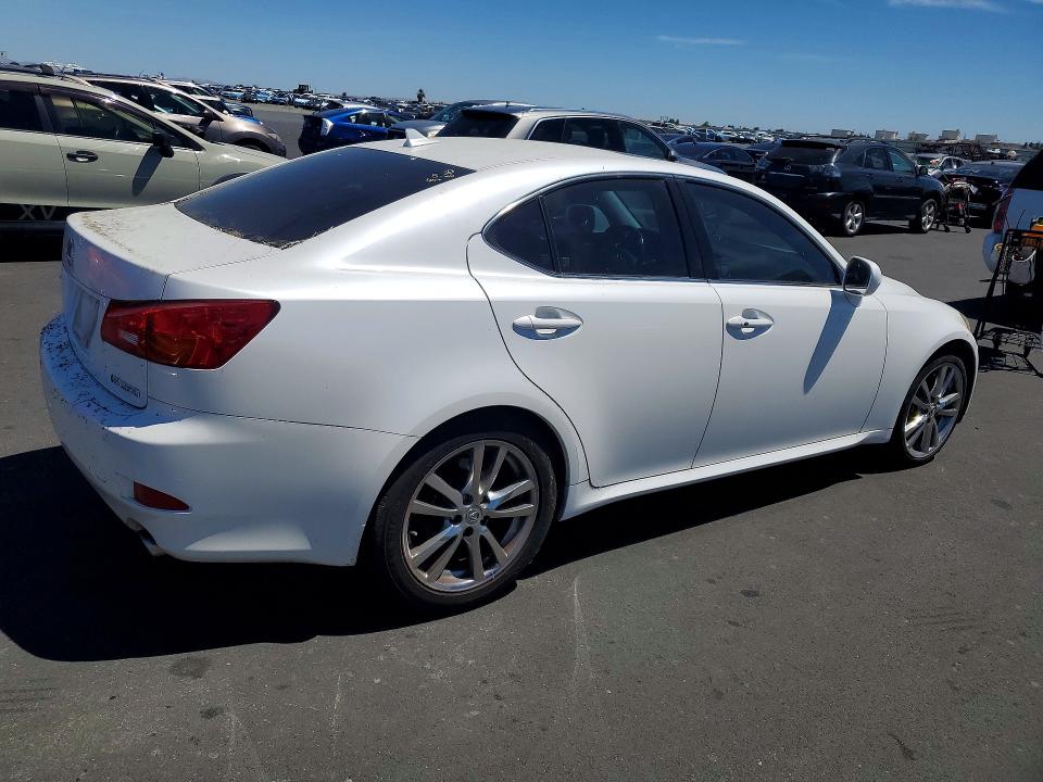 2007 Lexus Is VIN JTHBK262272056297 COPART salvage auction — VANDALISM, Ca - Salvage Certificate, sold $375 on 2026-07-20 (photo 3)