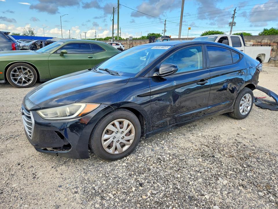 2017 Hyundai Elantra VIN KMHD74LF7HU185992 COPART salvage auction — REAR END, FL - CERTIFICATE OF TITLE, sold $1,350 on 2026-07-09 (photo 1)