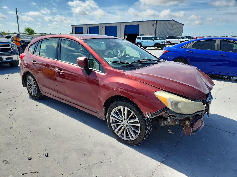 2014 Subaru Impreza VIN JF1GPAD63E8276590 COPART salvage auction — FRONT END, TX - SALVAGE VEHICLE TITLE (P), sold $175 on 2026-07-17 (photo 4)