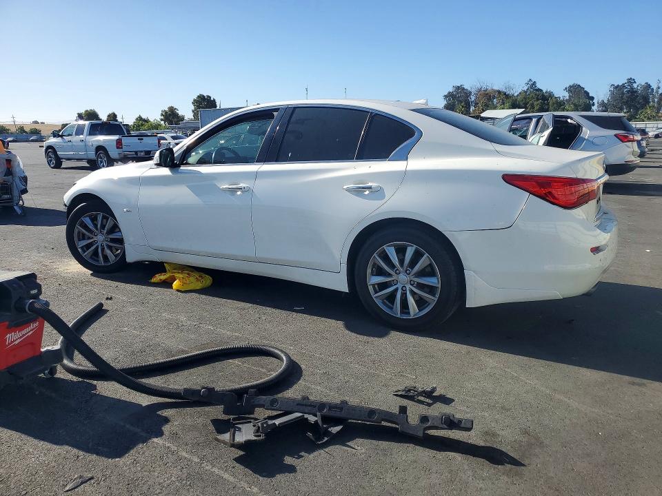2017 Infiniti Q50 VIN JN1EV7AP1HM731426 COPART salvage auction — FRONT END, Ca - Salvage Certificate, sold $1,400 on 2026-07-22 (photo 2)