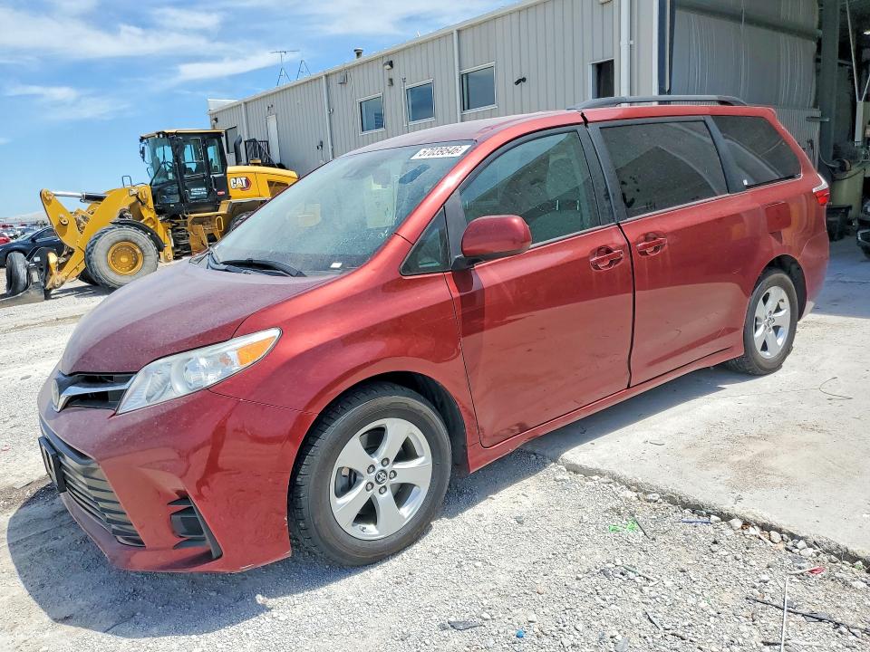 2018 Toyota Sienna VIN 5TDKZ3DC8JS938587 COPART salvage auction — HAIL, Ne - Cert Of Title-Salvage, sold $10,000 on 2026-07-14 (photo 1)