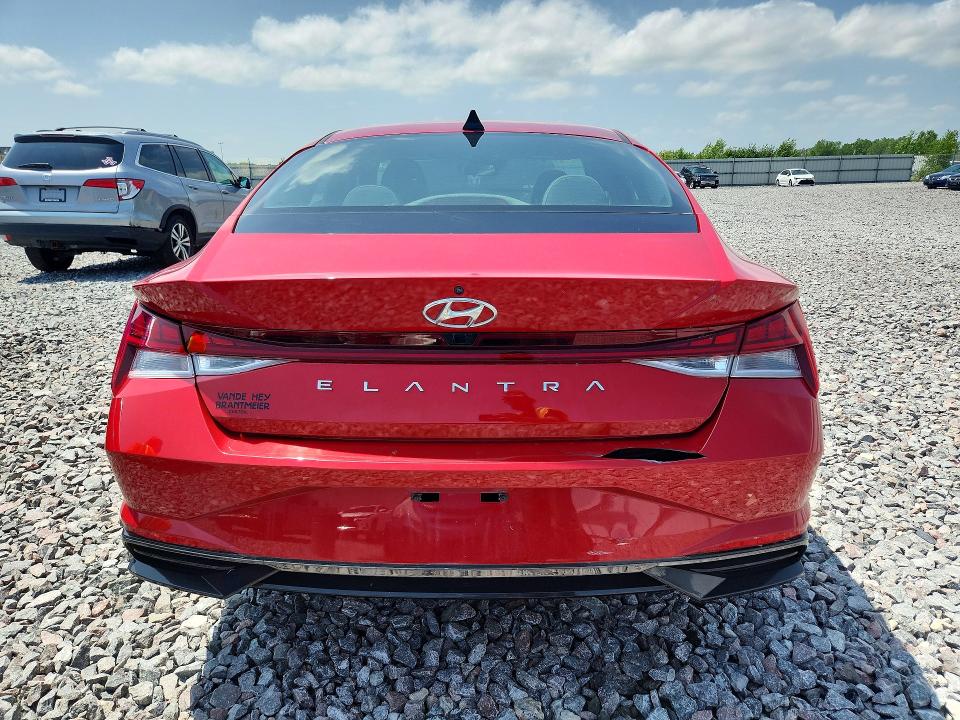 2021 Hyundai Elantra VIN 5NPLN4AG0MH014040 COPART salvage auction — WATER/FLOOD, Wi - Junked Vehicle Bill Of Sale, sold $4,000 on 2026-07-20 (photo 6)