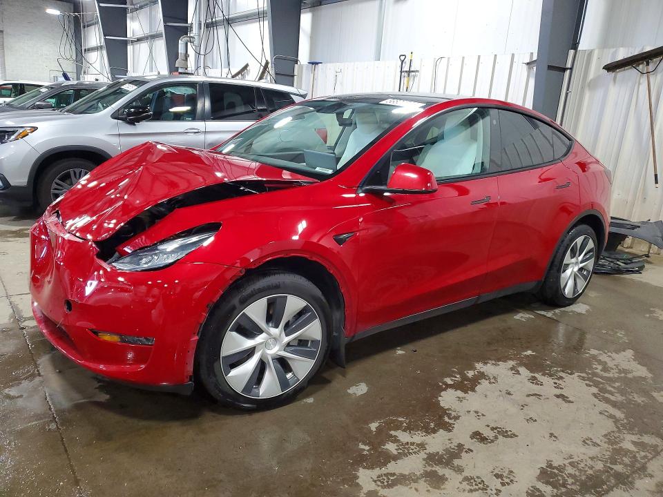 2021 Tesla VIN 5YJYGDEE3MF243173 COPART salvage auction — FRONT END, Mn - Cert Of Title-Salvage, sold $300 on 2026-07-21 (photo 1)