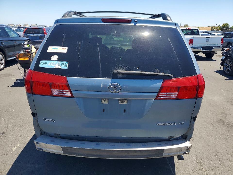 2004 Toyota Sienna VIN 5TDZA23C34S130461 COPART salvage auction — REAR END, Ca - Salvage Certificate, sold $900 on 2026-07-08 (photo 6)