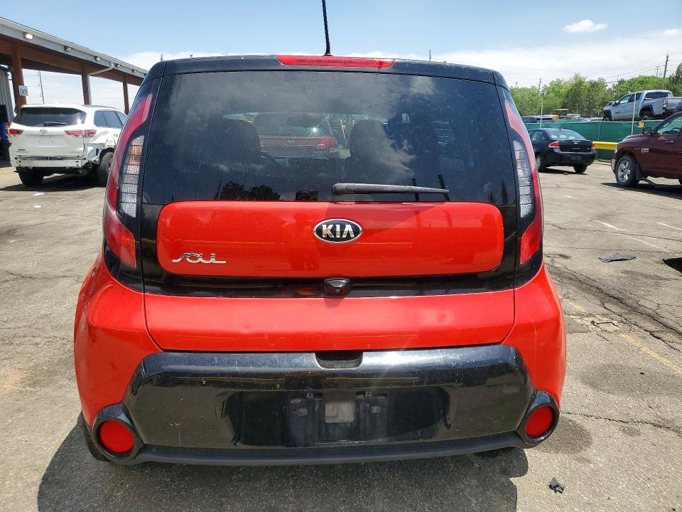 2016 Kia Soul VIN KNDJP3A58G7358332 COPART salvage auction — HAIL, Co - Dis/Dlr/Exp Only Clean Title, sold $275 on 2026-07-23 (photo 6)