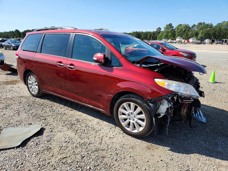 2014 Toyota Sienna VIN 5TDYK3DC1ES440848 COPART salvage auction — FRONT END, Nc - Salvage Certificate Of Title, sold $3,350 on 2026-07-13 (photo 4)