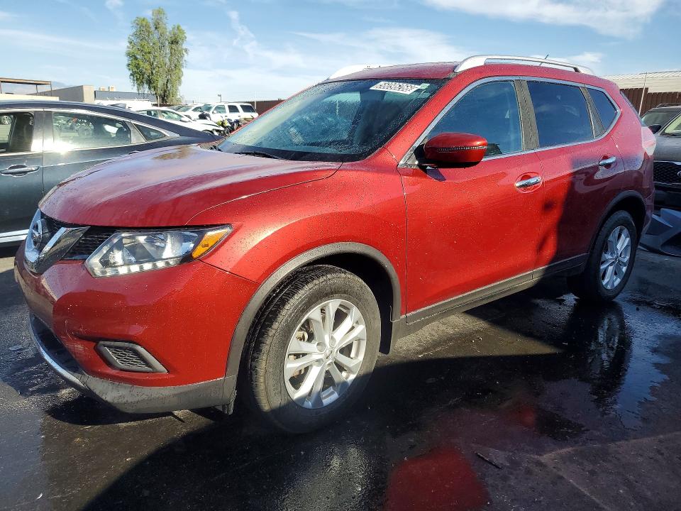 2016 Nissan Rogue VIN KNMAT2MT9GP727165 COPART salvage auction — MINOR DENT/SCRATCHES, Nv - Certificate Of Title, sold $6,800 on 2026-07-02 (photo 1)