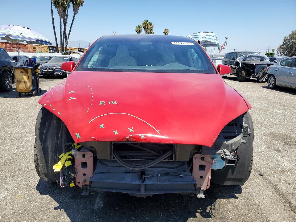 2017 Tesla Model x VIN 5YJXCBE27HF034851 COPART salvage auction — FRONT END, Ca - Salvage Certificate, sold $3,600 on 2026-07-28 (photo 5)