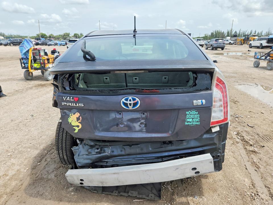 2012 Toyota Prius VIN JTDKN3DU1C1554901 COPART salvage auction — REAR END, Fl - Cert Of Title Slvg Rebuildable, sold $15 on 2026-07-30 (photo 6)