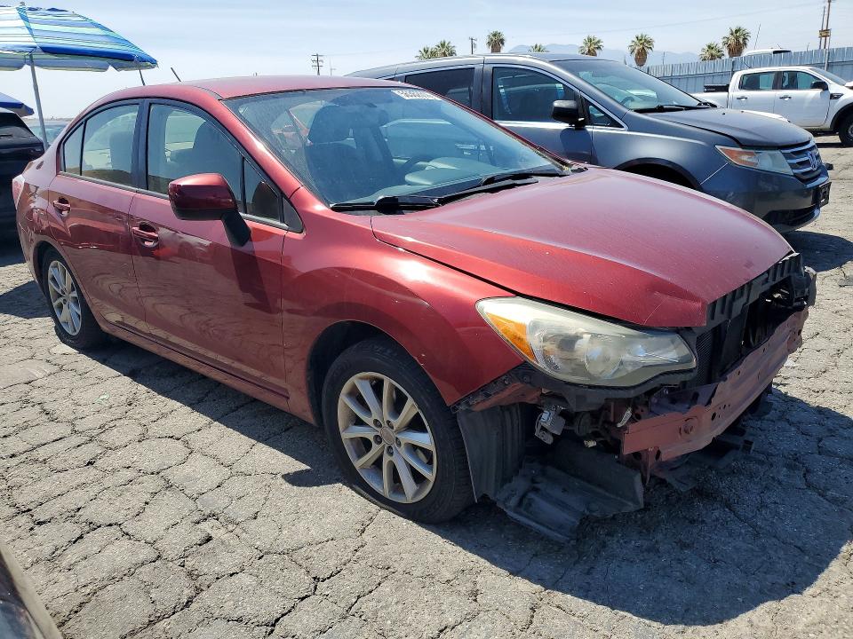 2013 Subaru Impreza VIN JF1GJAC61DH023477 COPART salvage auction — FRONT END, Salvage Title, sold $1,450 on 2026-07-16 (photo 4)