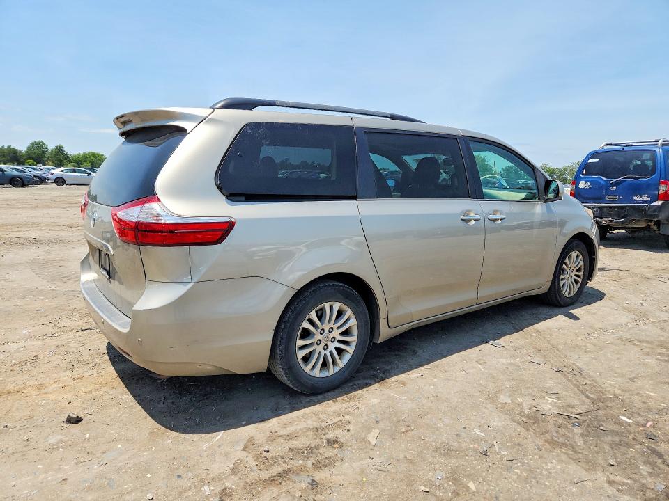 2015 Toyota Sienna VIN 5TDYK3DCXFS555854 COPART salvage auction — FRONT END, Va - Cert Of Title - Salvage, sold $375 on 2026-07-29 (photo 3)