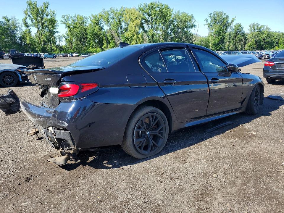 2021 BMW 5 series VIN WBA73BJ0XMWW99847 COPART salvage auction — ALL OVER, MA - CERT OF TITLE-SALVAGE, sold $3,300 on 2026-07-14 (photo 3)