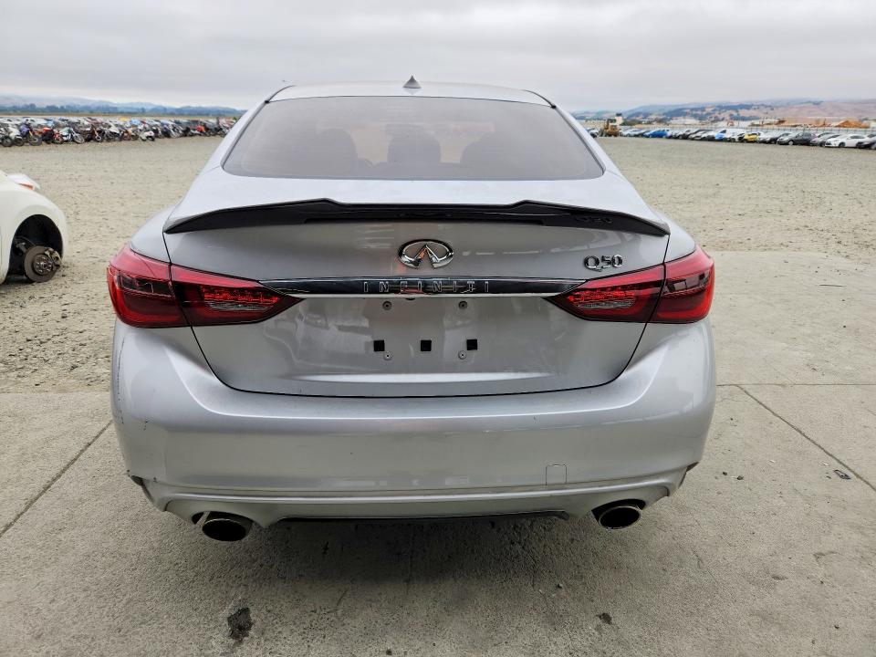 2019 Infiniti Q50 VIN JN1EV7APXKM519194 COPART salvage auction — REAR END, CA - SALVAGE CERTIFICATE, sold $4,550 on 2026-07-02 (photo 6)
