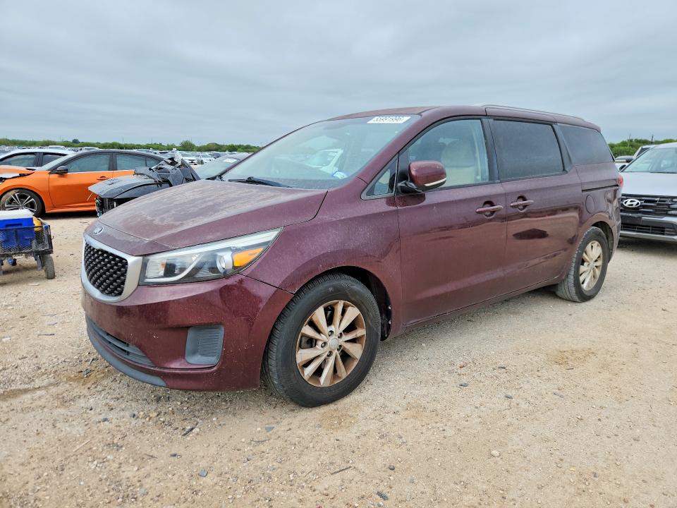2016 Kia SEDONA VIN KNDMB5C18G6131925 COPART salvage auction — MINOR DENT/SCRATCHES, Tx - Certificate Of Title, sold $700 on 2026-07-09 (photo 1)