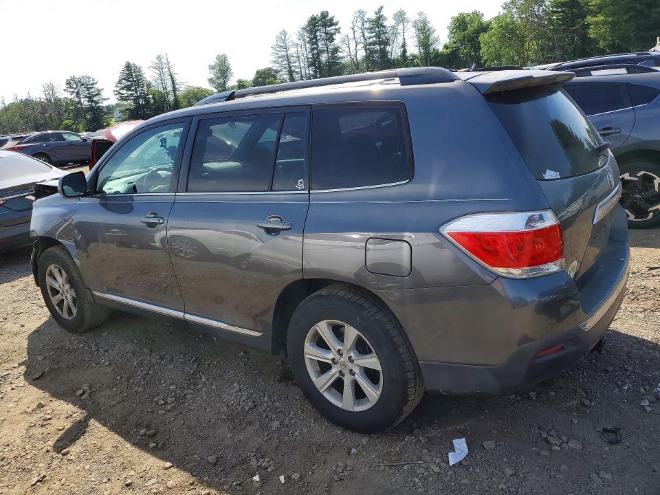 2012 Toyota Highlander VIN 5TDBK3EHXCS161153 COPART salvage auction — FRONT END, MD - CERT OF SALVAGE > 75% DAMAGE, sold $4,400 on 2026-07-27 (photo 2)