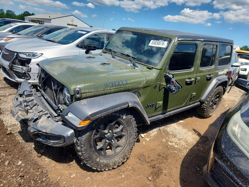 2020 Jeep Wrangler unlimited VIN 1C4HJXDN4LW301645 COPART salvage auction — FRONT END, OH - CERT OF TITLE-SALVAGE, sold $7,200 on 2026-07-20 (photo 1)