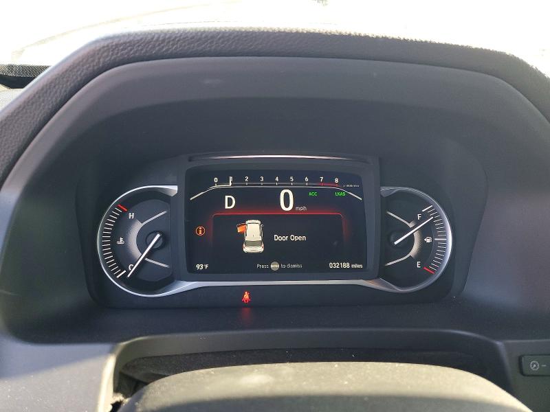 2023 Honda Passport VIN 5FNYF8H59PB028942 COPART salvage auction — WATER/FLOOD, FL - CERT OF TITLE-SLVG REBLD FLOOD, sold $12,100 on 2026-07-28 (photo 9)