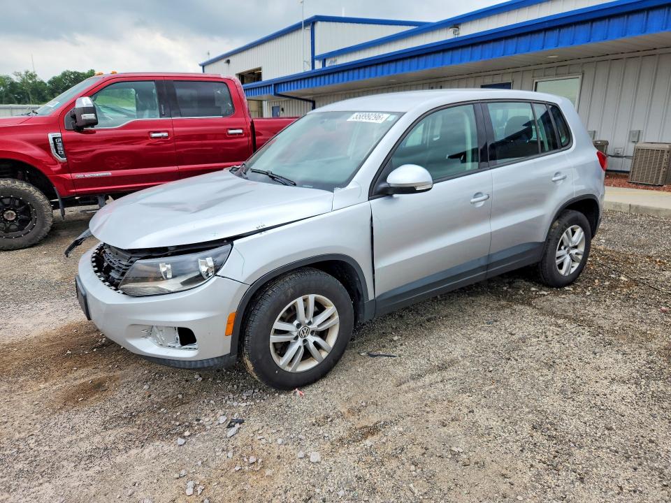2014 Volkswagen Tiguan VIN WVGBV3AX7EW534572 COPART salvage auction — FRONT END, Wi - Junked Vehicle Bill Of Sale, sold $700 on 2026-07-07 (photo 1)