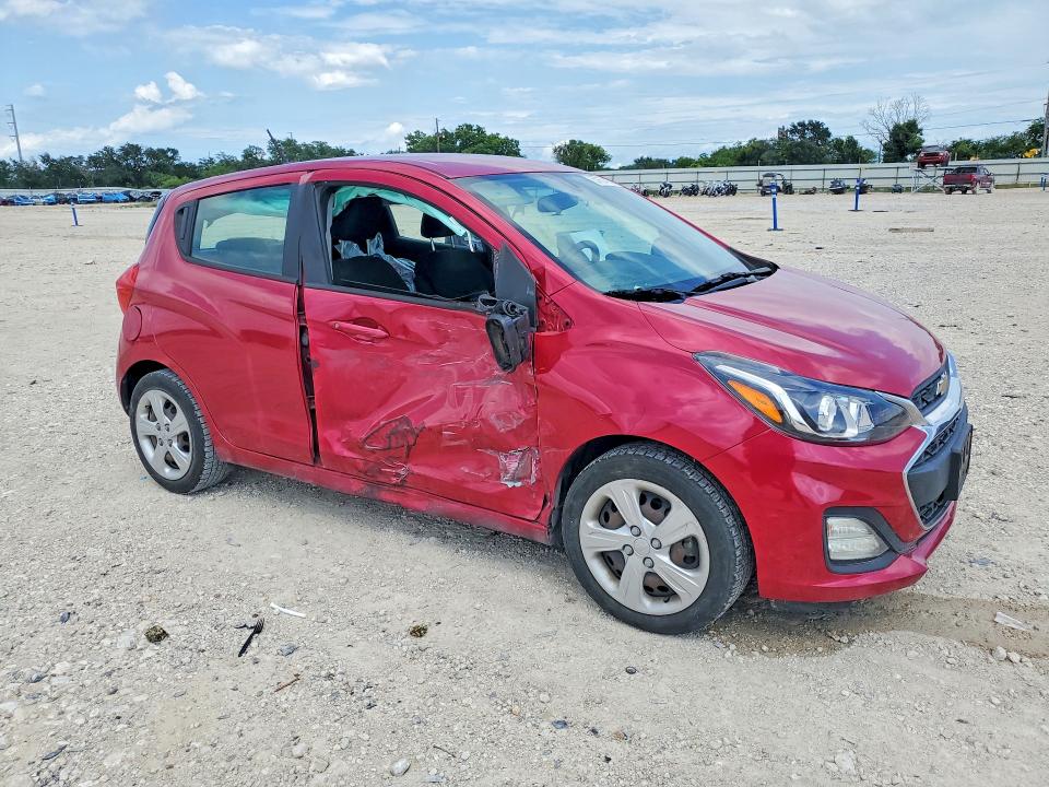 2020 Chevrolet VIN KL8CB6SA5LC424494 COPART salvage auction — SIDE, TX - SALVAGE VEHICLE TITLE (P), sold $1,100 on 2026-07-23 (photo 4)