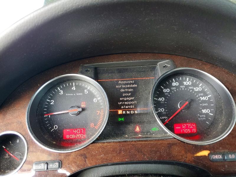 2004 Audi A8 VIN WAUML44E74N017471 COPART salvage auction — SIDE, Ca - Salvage Certificate, sold $400 on 2026-07-07 (photo 9)