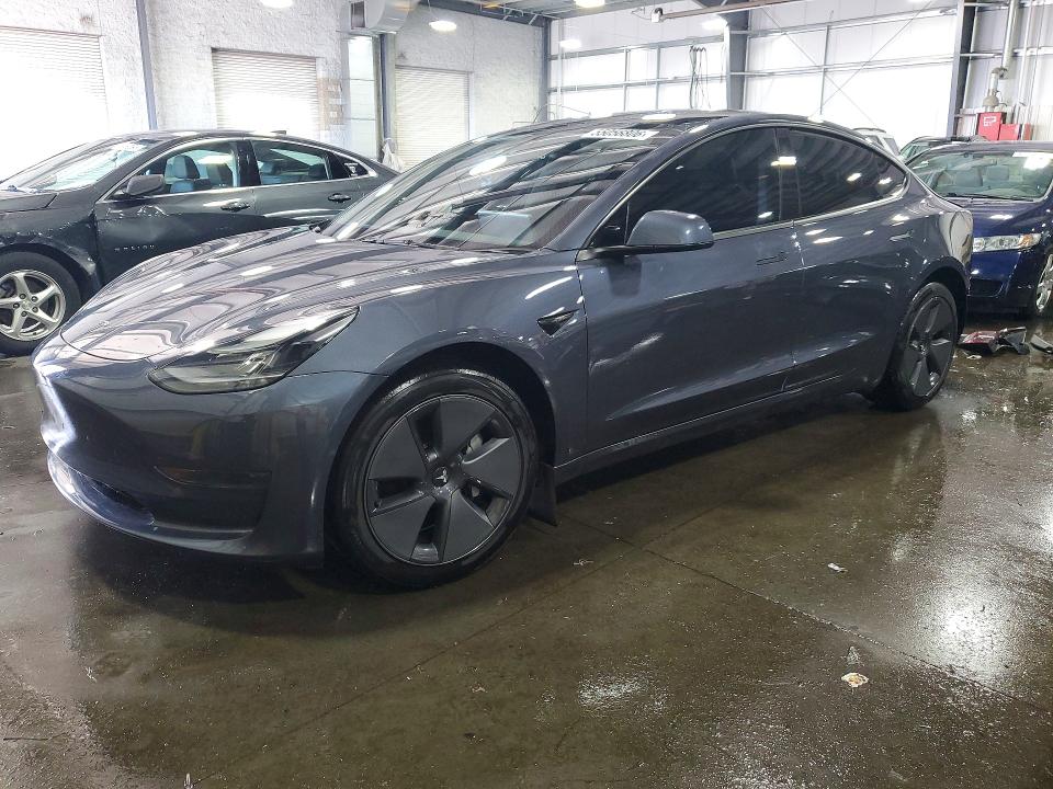 2023 Tesla VIN 5YJ3E1EA9PF503737 COPART salvage auction — REAR END, Mn - Cert Of Title-Salvage, sold $9,400 on 2026-07-14 (photo 1)