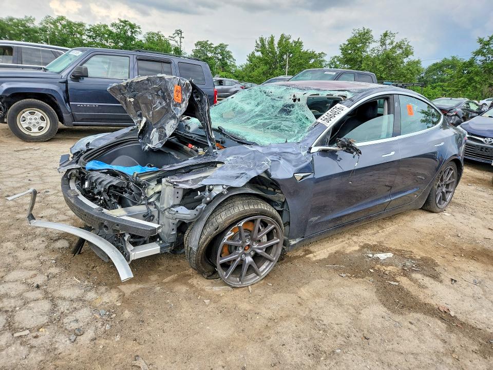 2018 Tesla Model 3 VIN 5YJ3E1EB6JF114103 COPART salvage auction — FRONT END, Md - Certificate Of Title, sold $1,100 on 2026-07-21 (photo 1)