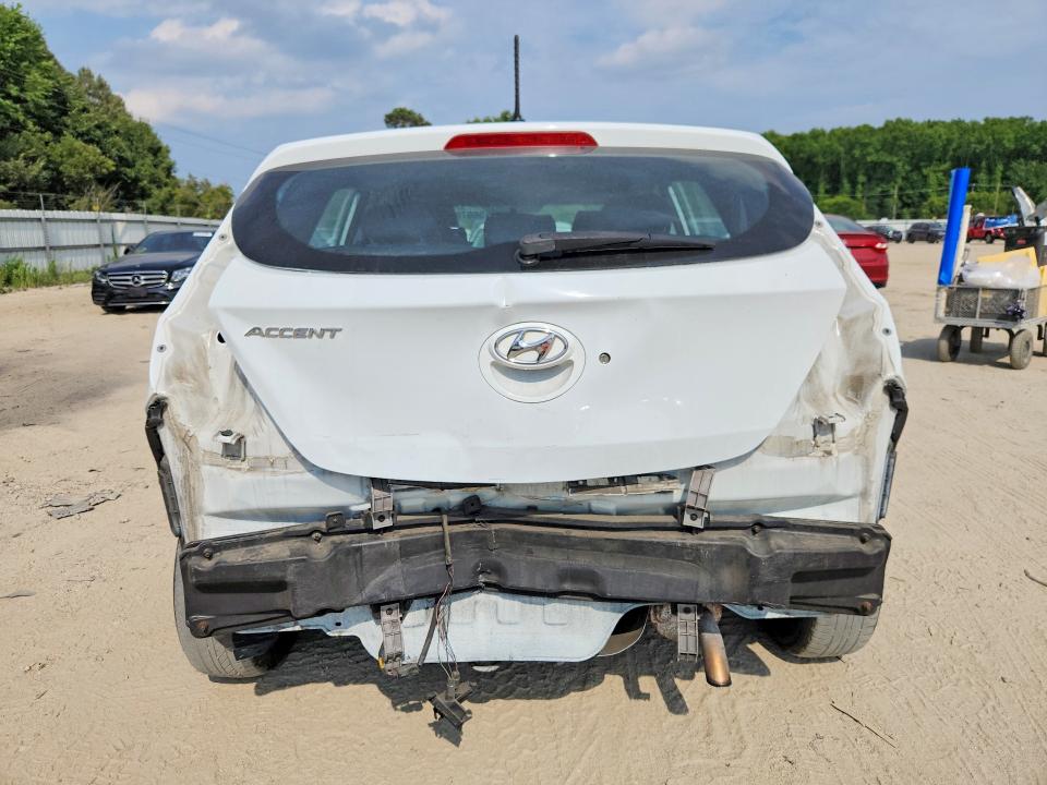 2017 Hyundai Accent VIN KMHCT5AE0HU341491 COPART salvage auction — REAR END, Va - Cert Of Title - Salvage, sold $800 on 2026-07-28 (photo 6)