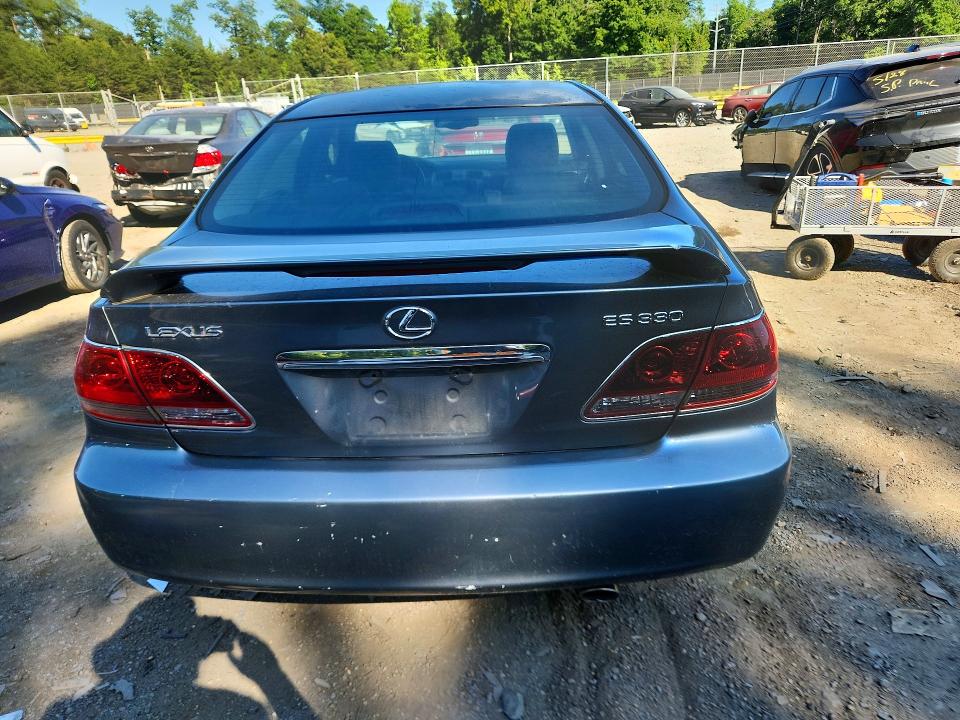 2005 Lexus Es 330 VIN JTHBA30G655132306 COPART salvage auction — MINOR DENT/SCRATCHES, Md - Certificate Of Title, sold $750 on 2026-07-14 (photo 6)