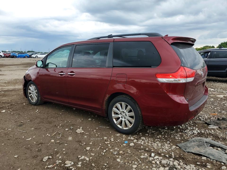 2011 Toyota Sienna VIN 5TDDK3DC9BS013508 COPART salvage auction — FRONT END, Il - Salvage Certificate, sold $2,700 on 2026-07-24 (photo 2)