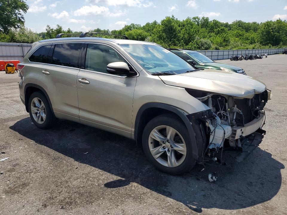 2014 Toyota Highlander VIN 5TDYKRFH5ES008517 COPART salvage auction — FRONT END, Pa - Certificate Of Salvage, sold $7,600 on 2026-07-14 (photo 4)