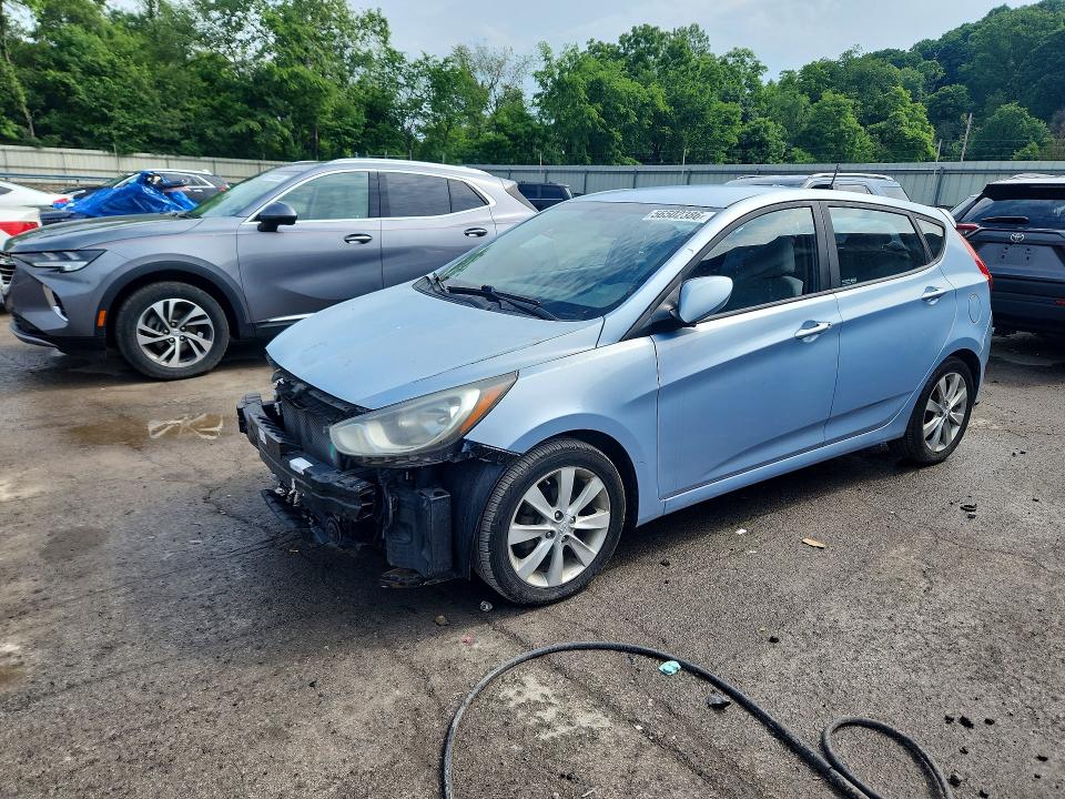 2012 Hyundai Accent VIN KMHCU5AE9CU020037 — COPART salvage auction photo