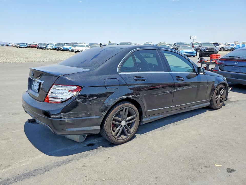 2013 Mercedes-benz C class VIN WDDGF4HB8DR279831 COPART salvage auction — FRONT END, CA - SALVAGE CERTIFICATE, sold $300 on 2026-07-15 (photo 3)