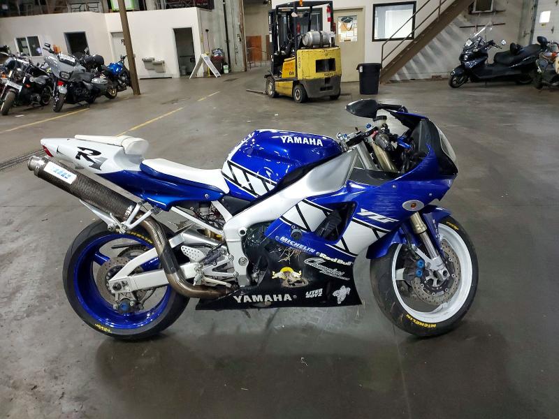 2001 Yamaha Yzfr1 VIN JYARN05E41A010843 COPART salvage auction — SIDE, MN - CERT OF TITLE-SALVAGE, sold $800 on 2026-07-28 (photo 1)