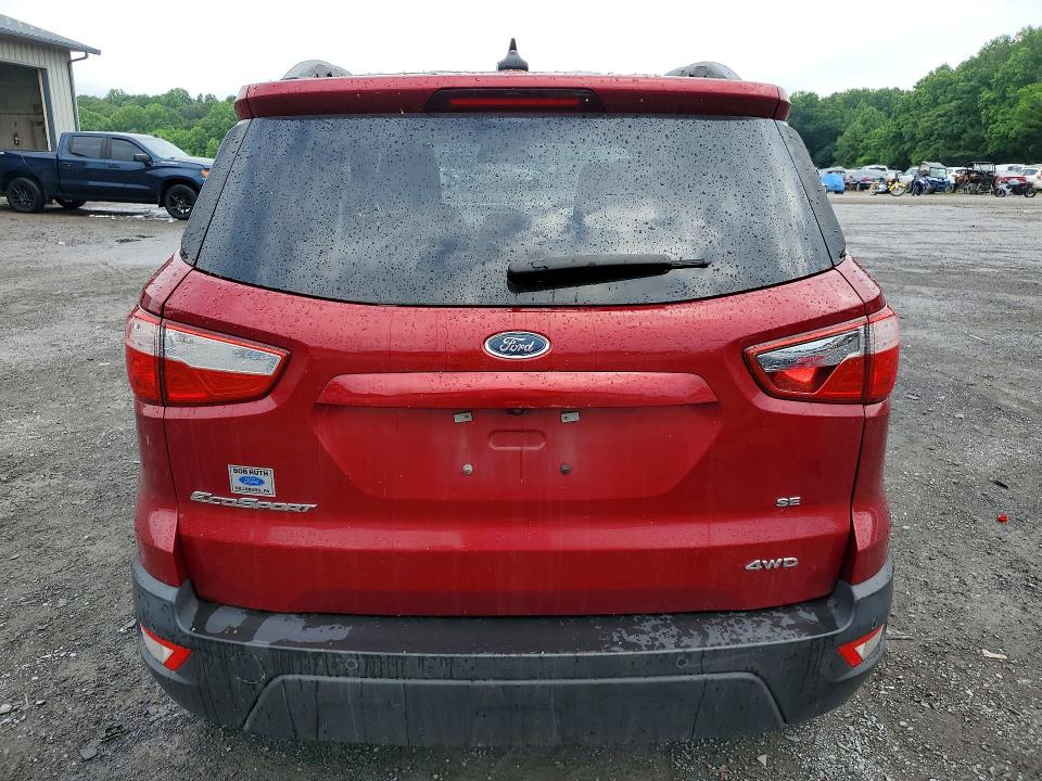 2019 Ford Ecosport VIN MAJ6S3GL5KC305782 COPART salvage auction — FRONT END, Pa - Certificate Of Salvage, sold $725 on 2026-07-27 (photo 6)