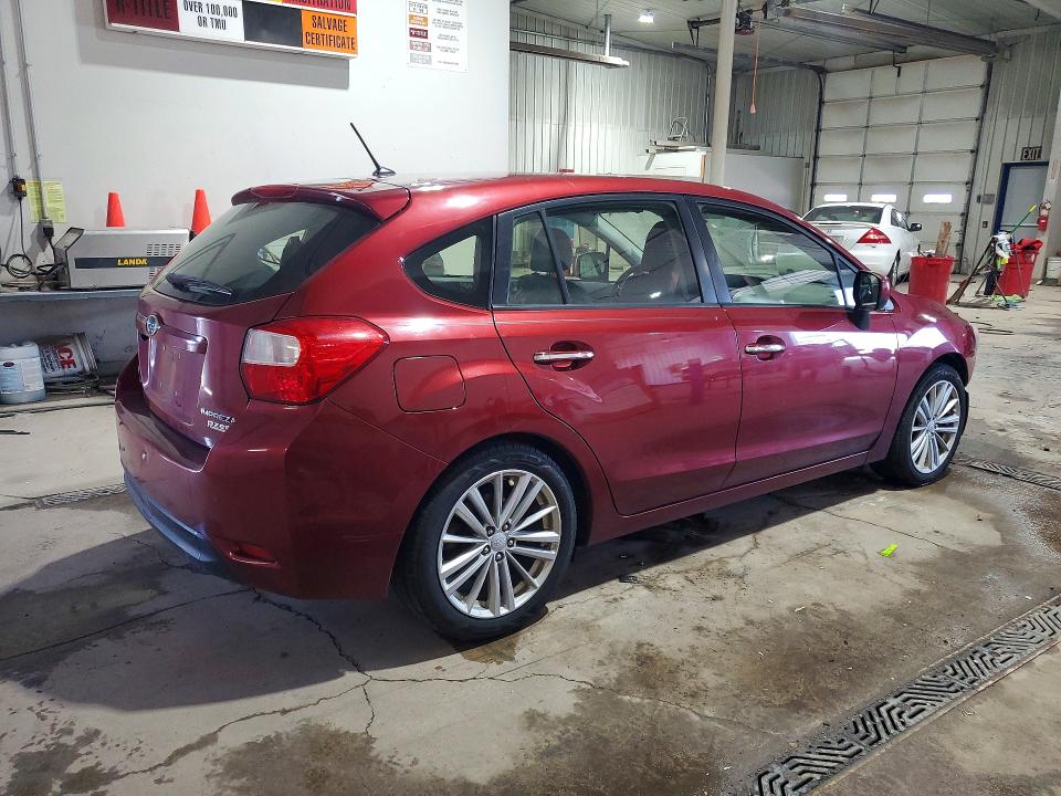 2012 Subaru Impreza VIN JF1GPAG68CH244016 COPART salvage auction — FRONT END, Pa - Certificate Of Salvage, sold $425 on 2026-07-13 (photo 3)