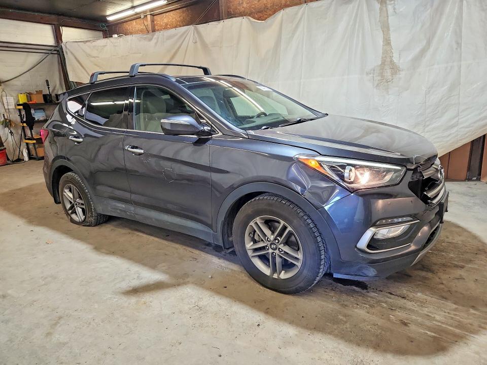 2018 Hyundai Santa fe VIN 5XYZU3LB4JG508106 COPART salvage auction — FRONT END, Pa - Certificate Of Salvage, sold $2,200 on 2026-07-23 (photo 4)